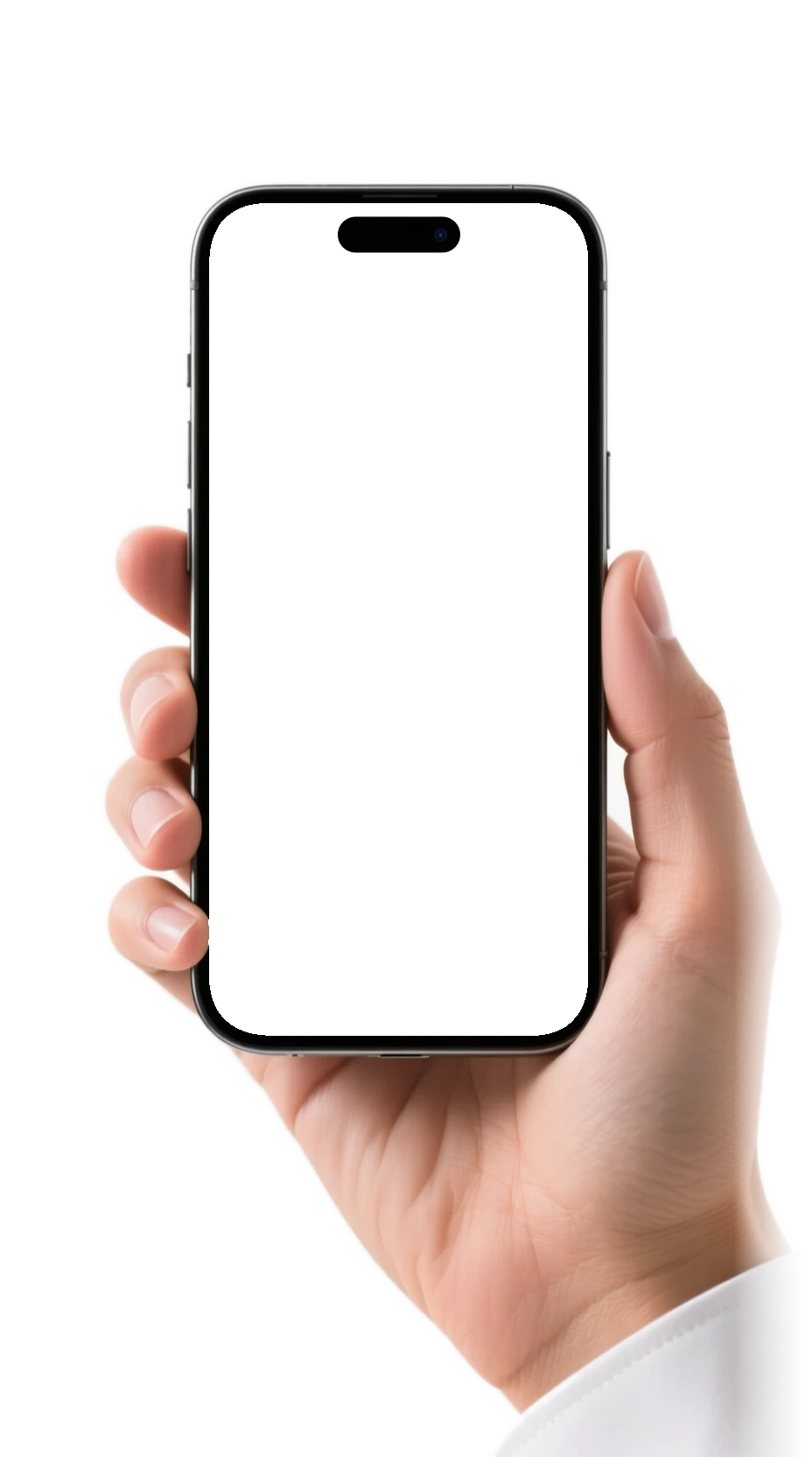 A hand holding Leo's phone